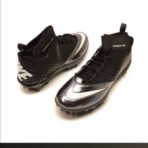 NIKE Lunar  Football Cleats Mid Black/Silver